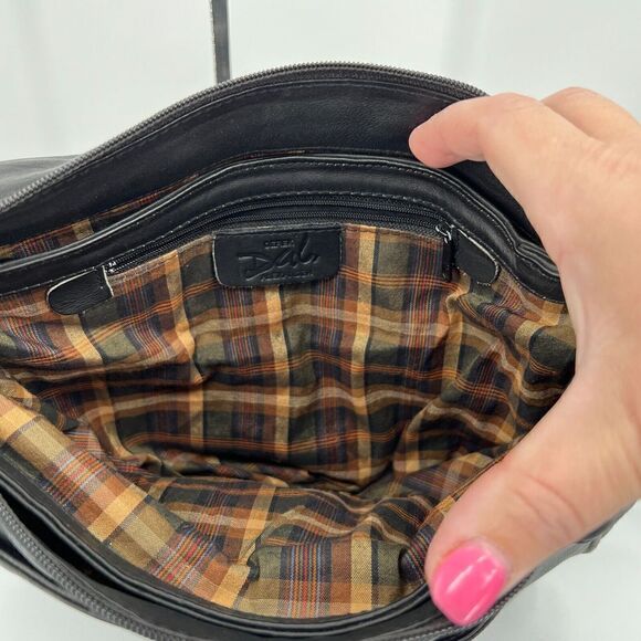 Derek Alexander Dali Soft Black Leather Crossbody Shoulder Bag Messenger - Picture 8 of 11